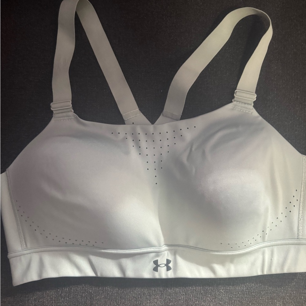Under Armour White Sports Bra with Racerback Design